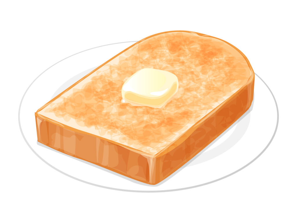 皿にのったトースト
