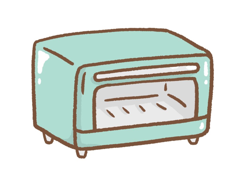 水色のトースターのイラスト